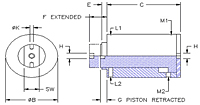VTL Pneumatic Piston Vibrator Diagram