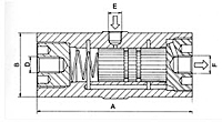 Pneumatic FPLF Series Piston Vibrator drawing