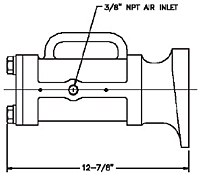 QMC Series Pneumatic Railcar Piston Vibrator Diagram