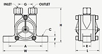 B Series Hydraulic Rotary Turbine Vibrator Diagram