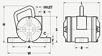 CCF Series Pneumatic Turbine Vibrator Diagram