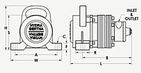 PF-1200 Pneumatic Rotary Vibrator Diagram