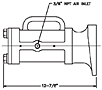 QMC Series Pneumatic Railcar Piston Vibrator Diagram
