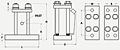 50-1-1/4-EM Pneumatic Piston Vibrator Diagram
