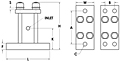 50-2S Pneumatic Piston Vibrator Diagram