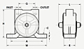 BVS Series Pneumatic Turbine Vibrator Diagram