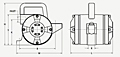CCL Series Pneumatic Turbine Vibrator Diagram