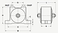 MHI/MLT Pneumatic Turbine Vibrator Diagram