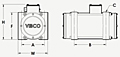 US-1600 Electric Rotary High Frequency Vibrator Diagram